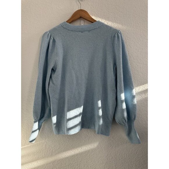 NWT LC Lauren Conrad Womens M Pastel Blue Champagne Champion Sweater Easter Cozy - Picture 8 of 10